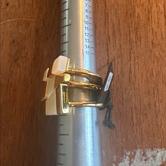 7.5 Radiance Ring Stack, 18k Plated Brass And Resin - Picture 4 of 5